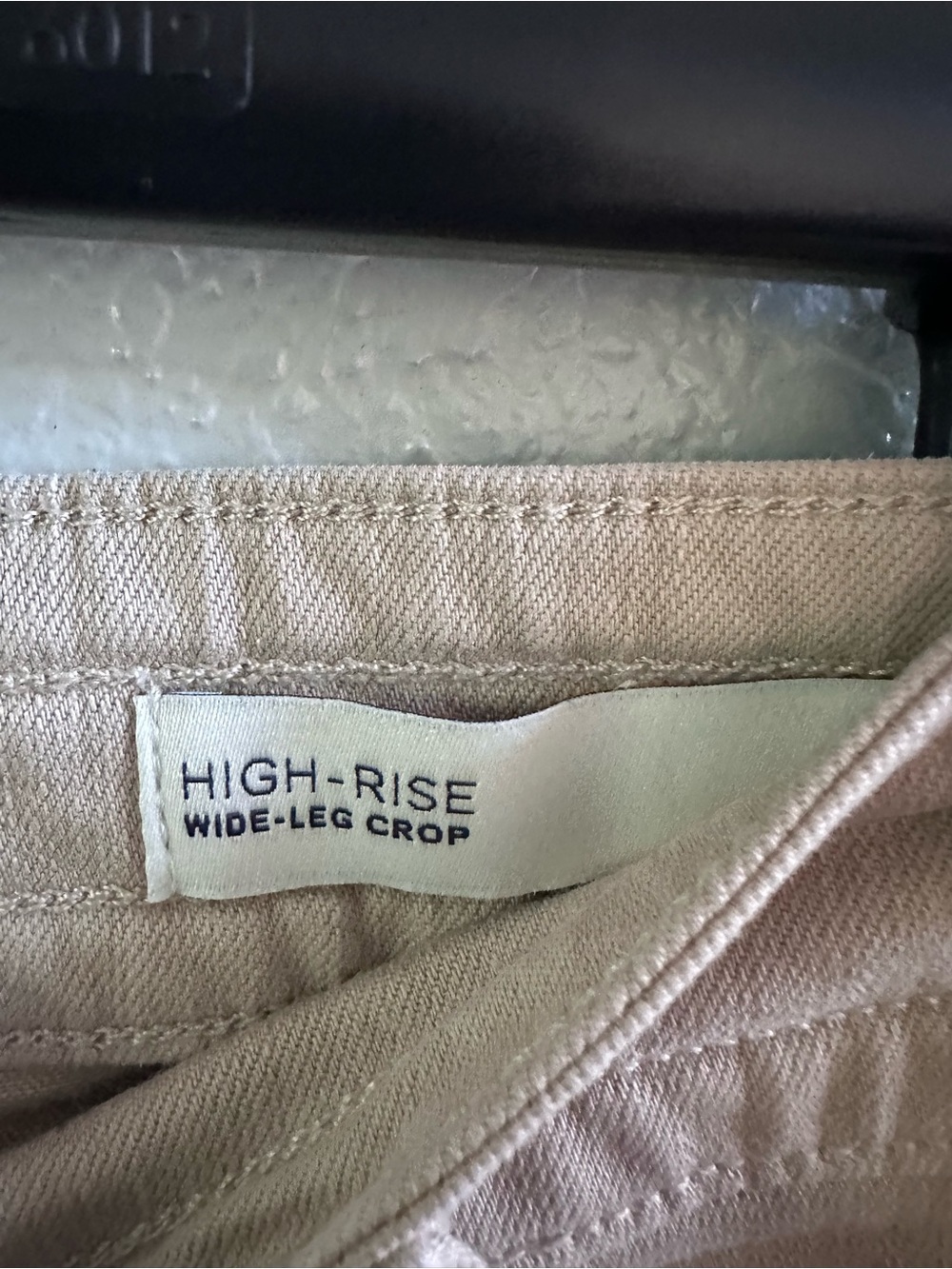 J.Jill Denim High Rise Wide Leg Crop Jeans Blush Beige Stretch 8‎ Petite - Picture 4 of 11